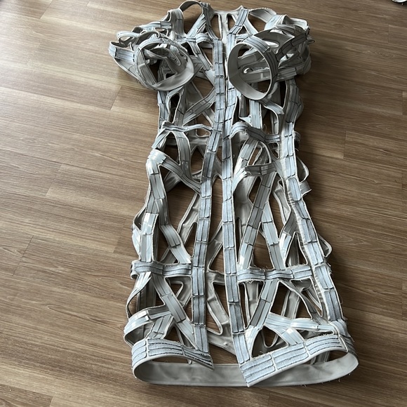 Rick Owens made Italy Oyster milk avant garde cut out Matrix statement over wear - Picture 16 of 17